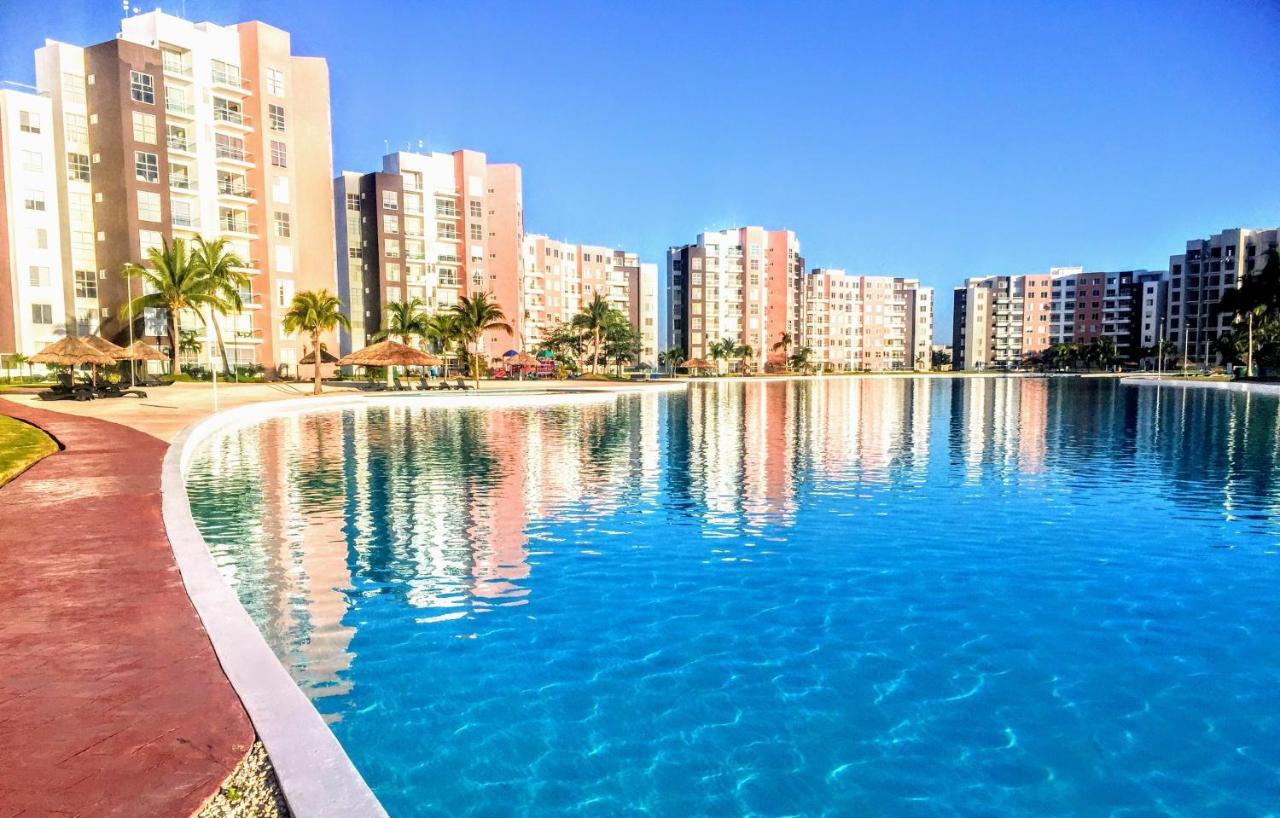 Escape Al Caribe Con Vista Impresionante En Pilarita's Dream Lagoons Apartamento Cancún