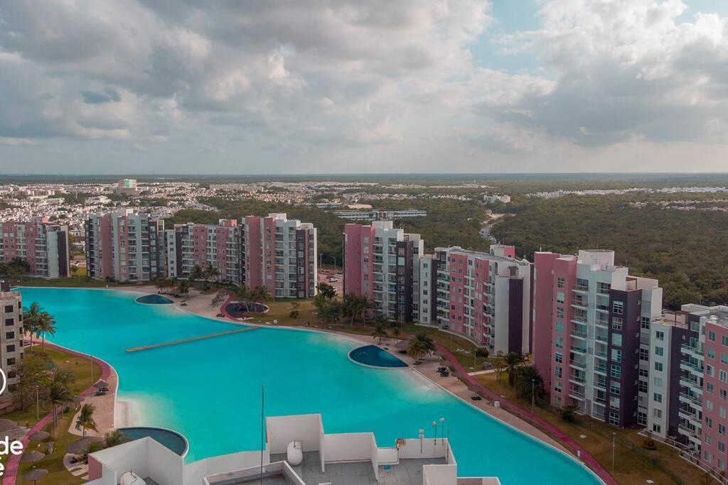 Departamento Moderno Con Vista A La Laguna En Dream Lagoons Apartamento Cancún