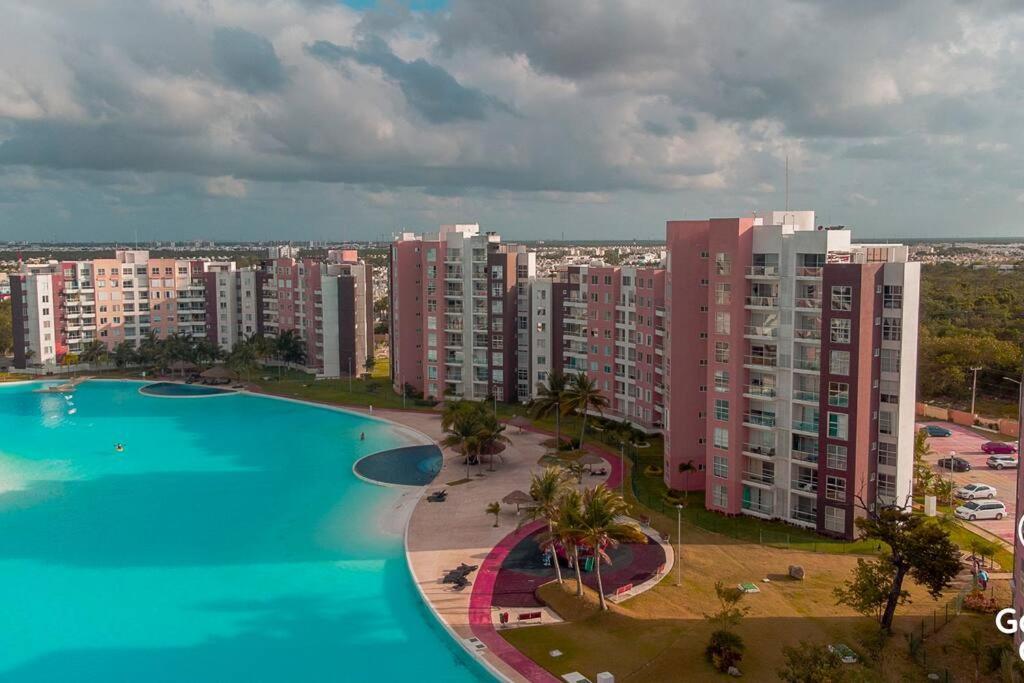 Departamento Moderno Con Vista A La Laguna En Dream Lagoons Apartamento Cancún